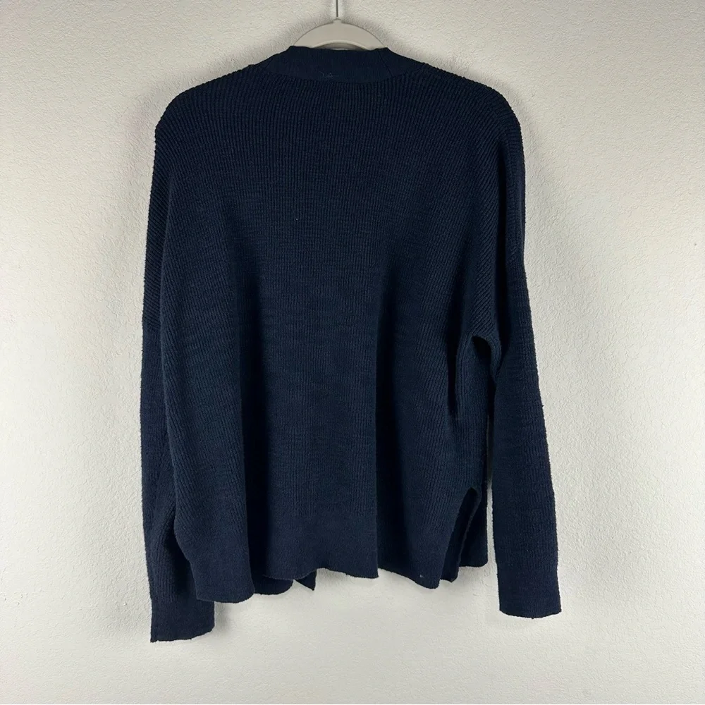 Madewell Dark Navy Blue Birchmoor Sweater Button Front Cardigan Size Large - Picture 3 of 6